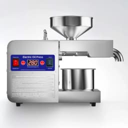 Upgraded Oil Press Machine with Smart Temperature Control, Stainless Steel Home Oil Extractor for Peanut Sesame, Small Commercia