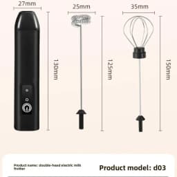 Electric Milk Foamer Blender Stainless Steel Handheld Milk Frother Wireless Coffee Whisk Mixer Egg Beater Tools For Kitchen