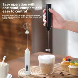Electric Milk Foamer Blender Stainless Steel Handheld Milk Frother Wireless Coffee Whisk Mixer Egg Beater Tools For Kitchen