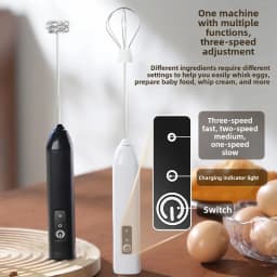 Electric Milk Foamer Blender Stainless Steel Handheld Milk Frother Wireless Coffee Whisk Mixer Egg Beater Tools For Kitchen