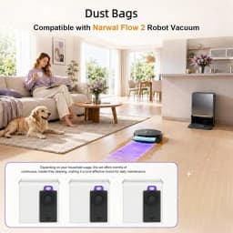 Vacuum Replacement Dust Bags for NARWAL Flow 2 Robot Vacuum and Mop, Vacuum Clean Dust Bag Collecting Bags Accessory Parts