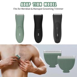 3pcs Replacement Blades for Body Hair Trimmer Men Depilators Blade Compatible with Meridian Trimmer &Meridian Trimmer Plus