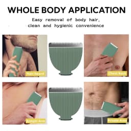 3pcs Replacement Blades for Body Hair Trimmer Men Depilators Blade Compatible with Meridian Trimmer &Meridian Trimmer Plus