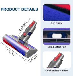 For Dyson V8 V7 V11 V10 V15 Vacuum Cleaner Soft Roller Brush Replacement Part, Motorized Floor Brush Head For Hard Wood Floor