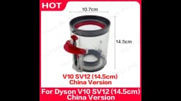 Dust Bin Container for Dyson V10 SV12 Vacuum Cleaner Dustbin Cordless Vacuum Cleaner Dust Cup China14.5cm Accessories