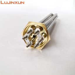 LUJINXUN Electric Heating Element with Probe 1 1/4" 1 1/2" 2" Immersion Heater Tube 220V Tubular Booster 3KW 4.5KW 6KW 9KW 12KW