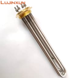 LUJINXUN Electric Heating Element with Probe 1 1/4" 1 1/2" 2" Immersion Heater Tube 220V Tubular Booster 3KW 4.5KW 6KW 9KW 12KW