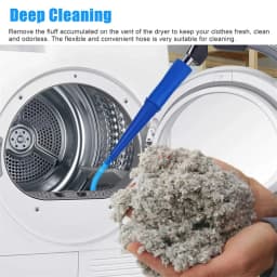 【Happy】1Set Dryer Vent Cleaning Kit Vacuum Accessory Flexible Dryer Lint Remover Flexible Dryer Lint Brush For Washing And Dryer