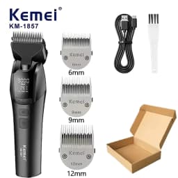 Kemei 1857 Professional Pet Dog Grooming Clipper Electric Rechargeable Cat Hair Shaver Dog Hair Trimmer 10W Animal Hair Clipper