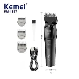 Kemei 1857 Professional Pet Dog Grooming Clipper Electric Rechargeable Cat Hair Shaver Dog Hair Trimmer 10W Animal Hair Clipper