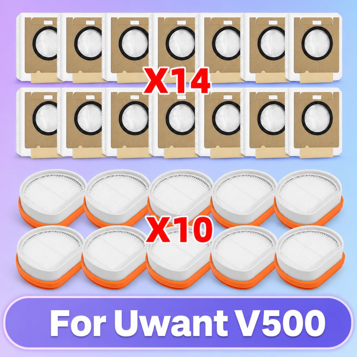 Compatible For ( Uwant V500 ) Cordless Vacuum Parts Dust Bag Filter Replacement Accessories