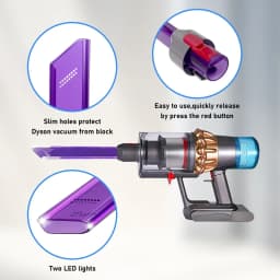 Crevice Cleaning Tool For Dyson V7 V8 V10 V11 V15 Cordless Vacuum Cleaner LED Lighting Flat Suction Clean LED Light Pipe Nozzle
