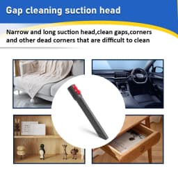 Crevice Cleaning Tool For Dyson V7 V8 V10 V11 V15 Cordless Vacuum Cleaner LED Lighting Flat Suction Clean LED Light Pipe Nozzle