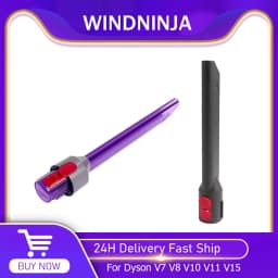 Crevice Cleaning Tool For Dyson V7 V8 V10 V11 V15 Cordless Vacuum Cleaner LED Lighting Flat Suction Clean LED Light Pipe Nozzle