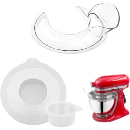 Pouring Shield and Mixers Bowl Covers Fits for KitchenAid 4.5-5 Quart Tilt-Head Stand Mixers Secure Splatter Guard Lids