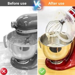 Pouring Shield and Mixers Bowl Covers Fits for KitchenAid 4.5-5 Quart Tilt-Head Stand Mixers Secure Splatter Guard Lids