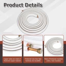 New 3m Insulated Copper Aluminum Connecting Pipe 1/4'' 3/8'' Air Conditioner Pipes Fittings Pair Coil Tube Split Line Wire Set A