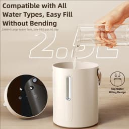 TINSOL 2500ml Digital Display Dual Spray Humidifier USB Essential Oil Aroma Humidifier Bedroom Three-Level Mist Humidifier
