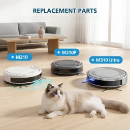 TCF Replacement Filter Kit for Lefant M210 M210P M310 Ultra Robot Vacuum, 8 Filters 8 Side Brushes, 5.3x2.0 Inch HEPA