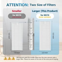 TCF Replacement Filter Kit for Lefant M210 M210P M310 Ultra Robot Vacuum, 8 Filters 8 Side Brushes, 5.3x2.0 Inch HEPA
