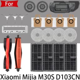 For Xiaomi Mijia M30S D103CN Self Cleaning Vacuum CleanAccessories Main Side Brush lip Hepa Filter Mop Cloth Dust Bag Parts