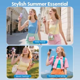 Handheld Mini Fan 5 Speed Adjust Type C Rechargeable Portable Fan Digital Display Desktop Fan Outdoor Use