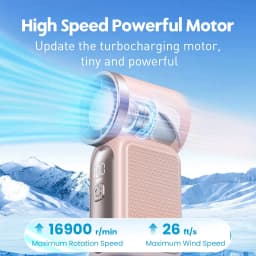 Handheld Mini Fan 5 Speed Adjust Type C Rechargeable Portable Fan Digital Display Desktop Fan Outdoor Use