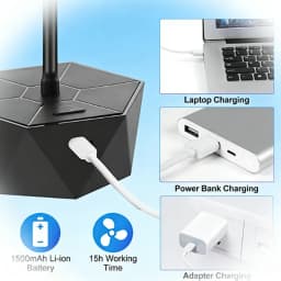 Retractable Fly Repellent Fan | USB Rechargeable & Battery Powered | Outdoor Party Bug Deterrent Device
