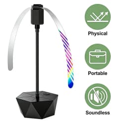 Retractable Fly Repellent Fan | USB Rechargeable & Battery Powered | Outdoor Party Bug Deterrent Device