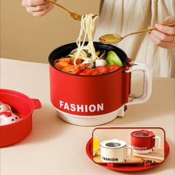 Mini Electric Cooker Portable Rapid Heat Hot Pot for Noodles Soup Steak - Easy Operation Camping Electric Pot