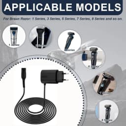 LISI 12V Charger Fit for Braun Series 3 5 7 9 1 3040s 310s 340S 5018s 5190cc 5040s 740S 7865 9290cc 9095cc Electric Shaver