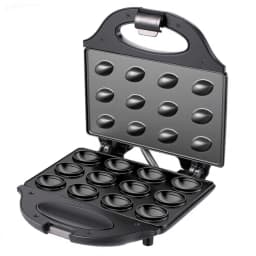 Electric 12-Hole Walnut Cake Waffle Maker with Nuts Kitchen Biscuit Maker for Baking Business - Non-Stick Surface