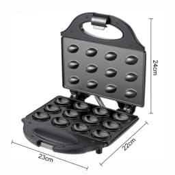 Electric 12-Hole Walnut Cake Waffle Maker with Nuts Kitchen Biscuit Maker for Baking Business - Non-Stick Surface