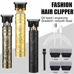 Vintage Hair Clipper T9 Hair Cutting Machine USB Fast Charging Shaver Barber Cordless Hair Trimmer For Men's Barbe
