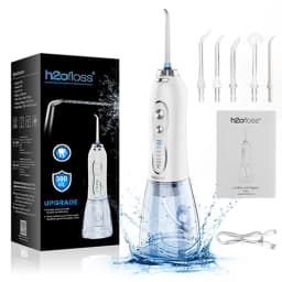 H2ofloss Water Flosser Portable Oral Irrigator 300ML 5 Modes High Pressure USB Rechargeable for Teeth Cleaning HF-6