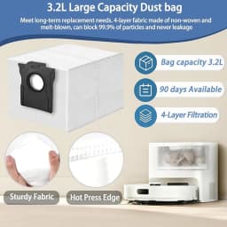 For Dreame D20 Air Plus/F21/F21 Plus/F20/F20 Plus Robot Vacuum Accessories Main Side Brush Filter Mop Dust Bag Replacement Parts