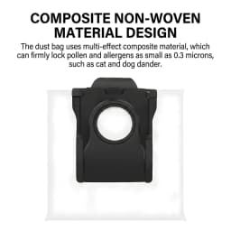Derame D20 Air Plus Robot Vacuums Cleaner Accessory Dust Bag Rubber Brush Side Brush HEPA Filter Mop Cloths Spare