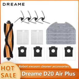 Derame D20 Air Plus Robot Vacuums Cleaner Accessory Dust Bag Rubber Brush Side Brush HEPA Filter Mop Cloths Spare