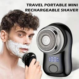 220mAh USB Rechargeable Electric Shaver For Men, Digital Display, Compact & Portable, Suitable For Business Travel