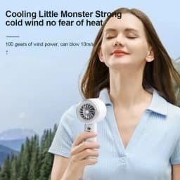 Mini Handheld Fan USB Fast Charging Portable Air Calculating Fan Mute Highspeed Fan for Travel Outdoor Activities