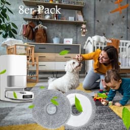8Pcs Mop Pads for Dreame L10s L10 L20 Pro Ultra Heat L40 L40s X50 X40 Xiaomi X10+ X20+ Vacuum Robot Wet Replacement Mop Cloths