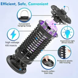 LED Trap High-performance UV Electric Mosquito Destroyer Shock Fly Trap Insect Trap For Home Garden Backyard Outdoor Camping