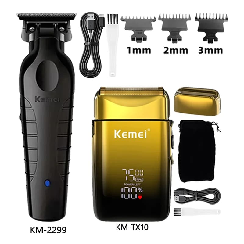 Kemei Hair Clipper Km-2299 Km-1256 Km-TX10 Men's Electric Hair Trimmer Machine Professional Hair Cutting Machine Clippers