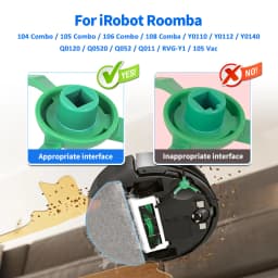 For IRobot Roomba 105 Combo/104 Combo/Essential Vac 2/Combo Essential Y0140 / Y011440/Mop Y0110 Robot Vacuum Replacement Parts