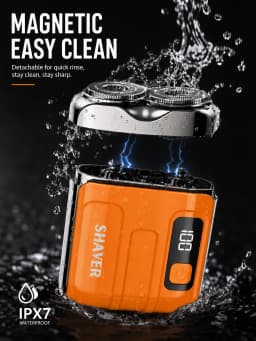 Portable Electric Shaver,Beard,For Men Pocket Razor Usb-C Rechargeable Waterproof Dual Blade Mini Beard Shaver