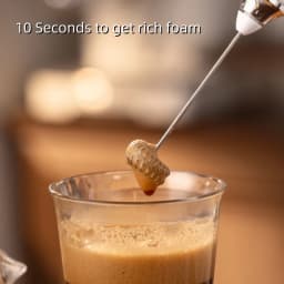 Wireless Milk Frother Electric Type-C Handheld Blender Stainless Steel Mini Coffee Maker Whisk Mixer For Coffee Cappuccino Cream