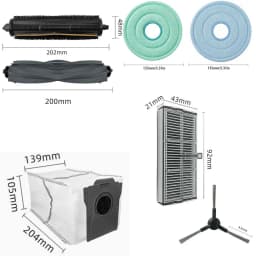 Accessories For Dreame L40 Ultra AE/ Dreame L40s Ultra CE/ Dreame D20 Ultra Cleaner Main Side Brush Fish Scale Microfiber Cloth