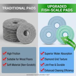 Accessories For Dreame L40 Ultra AE/ Dreame L40s Ultra CE/ Dreame D20 Ultra Cleaner Main Side Brush Fish Scale Microfiber Cloth