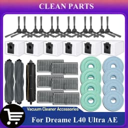 Accessories For Dreame L40 Ultra AE/ Dreame L40s Ultra CE/ Dreame D20 Ultra Cleaner Main Side Brush Fish Scale Microfiber Cloth