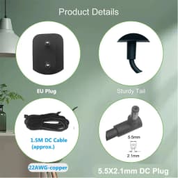 EU Power Supply for Xiaomi Mi Robot Vacuum-Mop Pro Essential STYTJ02YM MJSTG1 S12 S10 T12 Mop 2S Xiaomi Mi Robot Vacuum Charger